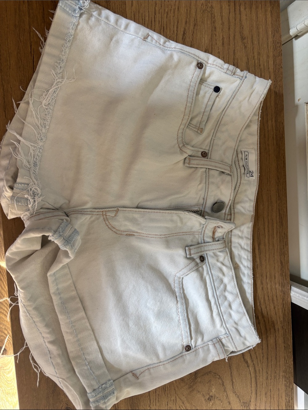 Target White Frayed Hem Women’s Jean Shorts